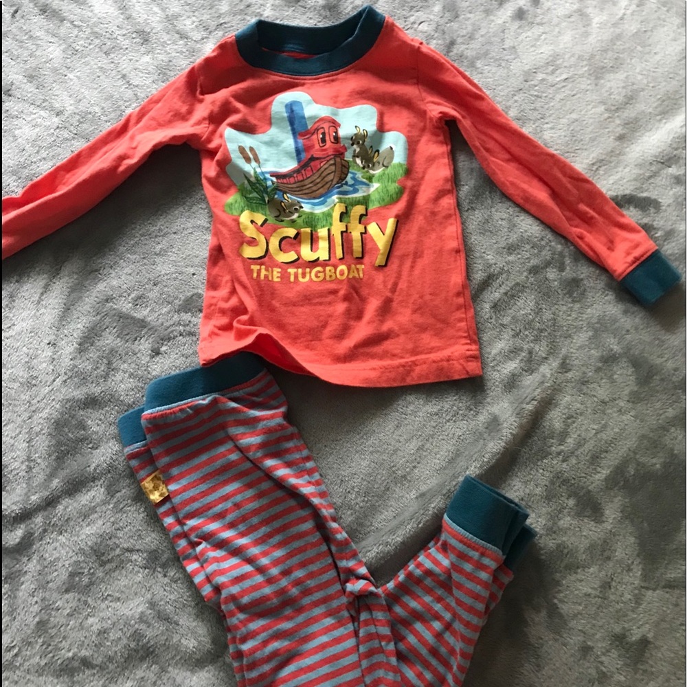  Scruffy the tugboat boys 3T pajama set